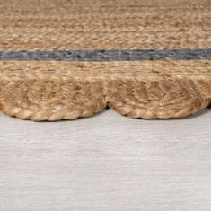 Flair Kusový koberec Grace Jute Natural/Grey kruh 160x160 (průměr) kruh