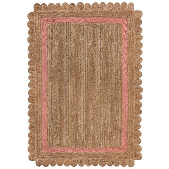 Flair Kusový koberec Grace Jute Natural/Pink