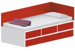 Artspect Dětská postel 90x200cm s úložným prostorem Anna - Chilli red