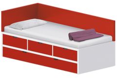 Artspect Dětská postel 90x200cm s úložným prostorem Anna - Chilli red 