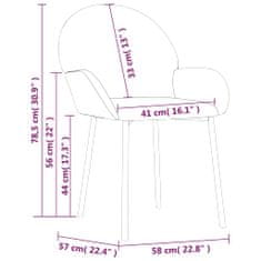 Vidaxl Jídelní židle 2 ks černé samet