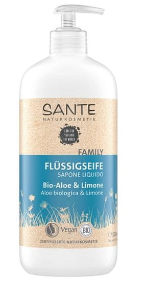 SANTE Naturkosmetik Sante, Tekuté mýdlo, aloe vera a citron, 500 ml