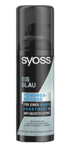 Syoss  Syoss, Eis Blau, Pěna na vlasy, Ice Blue, 120ml
