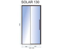 REA Posuvné sprchové dveře solar l/p 130 černé (REA-K6358)