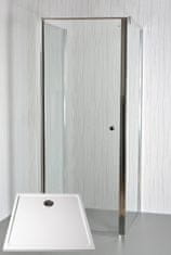 Arttec Sprchový kout nástěnný jednokřídlý MOON B 4 čiré sklo 90 x 90 x 198 cm s vaničkou z litého mramoru POLARIS