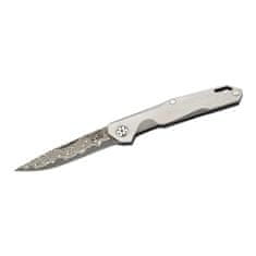 Herbertz T300008 Taschenmesser Damast kapesní nůž na krk 6,2cm, damašek, matná nerez ocel