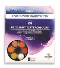 Koh-i-Noor Vodové barvy "Brillant", 24ks, 22,5 mm