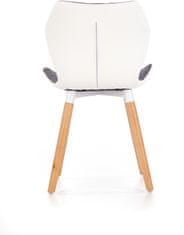Halmar Jídelní židle K277, bílá / šedá