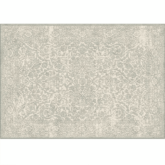 KONDELA Koberec, krémový / šedý vzor, 67x105, ARAGORN