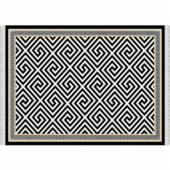 KONDELA Koberec, černo-bílý vzor, 80x150, MOTIVE