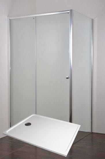 Arttec Sprchový kout rohový s posuvnými dveřmi ONYX A 1 čiré sklo 120 x 90 x 198 cm s vaničkou z litého mramoru POLARIS