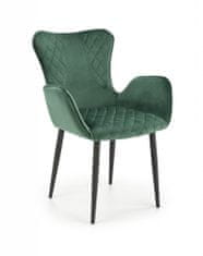 Halmar Kovová židle K427, tmavě zelená