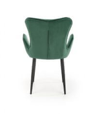 Halmar Kovová židle K427, tmavě zelená