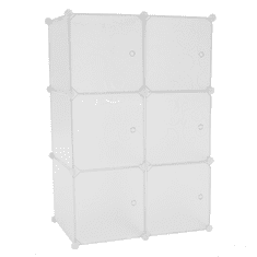 KONDELA Praktická modulární skříň, bílá / vzor, ZERUS