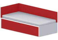 Artspect Dětská postel 90x200cm s úložným prostorem Ema - Chilli red