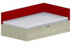 Artspect Dětská postel 120x200cm s úložným prostorem Ema - Chilli red
