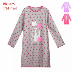 KUGO Dívčí noční košile - MN-1325 Barva: šedá, Velikost: 140
