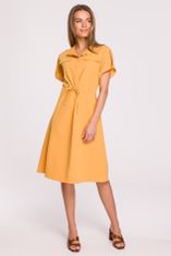 Stylove Dámské košilové šaty Yellow S298 - Stylove S Žlutá