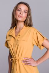 Stylove Dámské košilové šaty Yellow S298 - Stylove S Žlutá