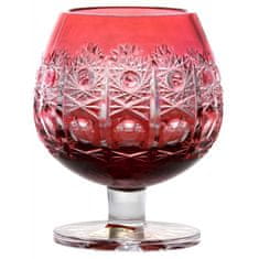 Caesar Crystal Sklenička brandy Petra, barva rubín, objem 230 ml