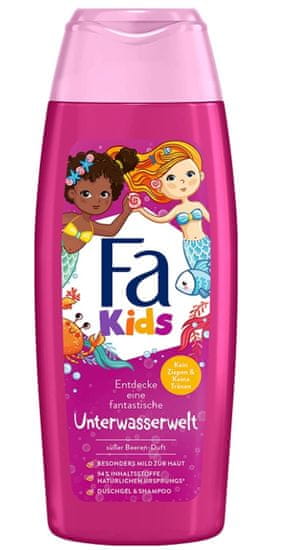 Fa Kids, Sprchový gel a šampon, bobule, 250 ml