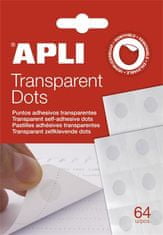 Apli Lepicí tečky "Transparent Dots", průhledné, odnímatelné, 12871