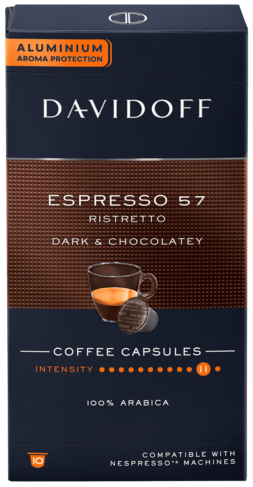 Levně Davidoff Espresso 57 Ristretto pro kávovary Nespresso, 10 ks