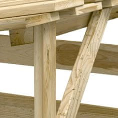 shumee Pergola se střechou 100 x 90 x 200 cm impregnované borové dřevo
