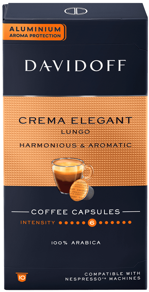 Levně Davidoff Crema Elegant Lungo pro kávovary Nespresso, 10 ks