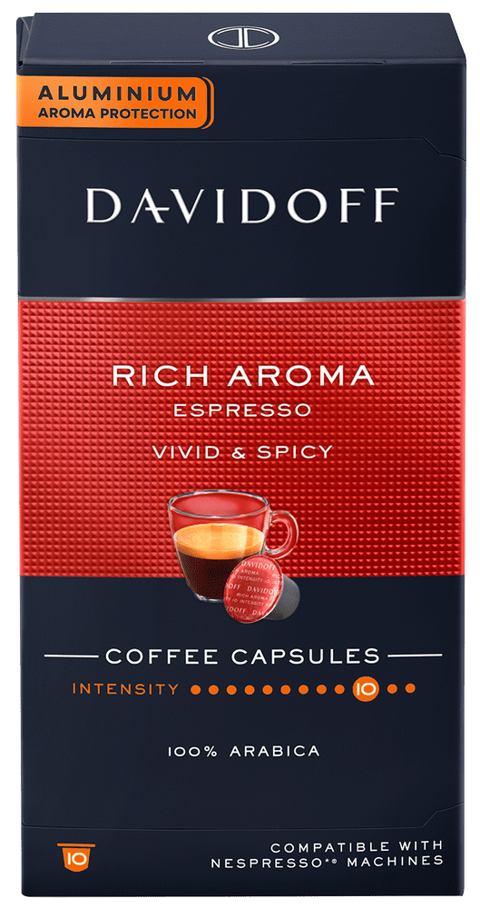 Levně Davidoff Rich Aroma Espresso pro kávovary Nespresso, 10 ks