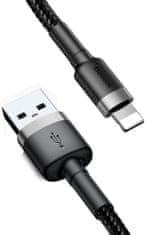 BASEUS Cafule nabíjecí / datový kabel USB na Lightning 2,4A 0,5m CALKLF-AG1, šedá-černá
