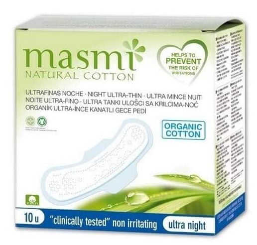 Masmi Masmi, přírodní bavlna, Ultra Night, 10 slipů