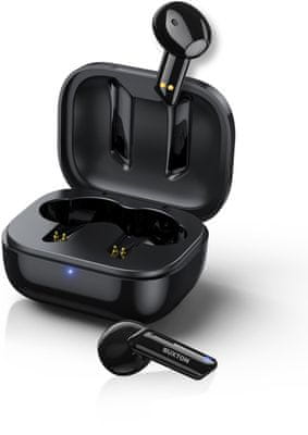 moderní bezdrátová sluchátka buxton btw 3300 bluetooth handsfree dotykové ovládání nabíjecí pouzdro odolná vodě