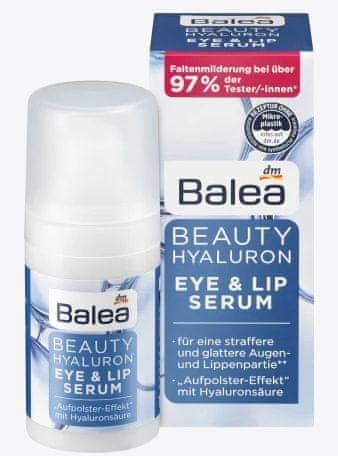 Balea Balea, Beauty Hyaluron, Sérum na oči a rty, 15ml