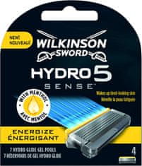 Wilkinson Sword Hydro 5 Sense Energize, Náhradní žiletky pro muže, 4 kusy