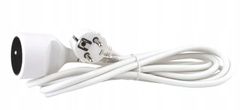 Emos Jednoduchý uzemněný prodlužovací kabel 1 zásuvka 3 m bílá