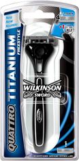 Wilkinson Sword Quattro Titanium Freestyle, holicí strojek + 1 náhradní břit