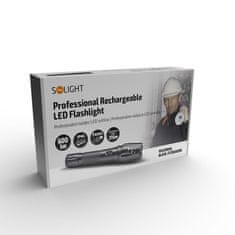 Solight LED nabíjecí profesionální svítilna, 600lm, T6 XML Cree LED, zoom, Li-Ion, WN13
