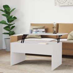 Vidaxl Konferenční stolek lesklý bílý 80x50,5x41,5 cm kompozitní dřevo