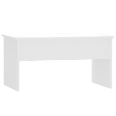 shumee Konferenční stolek lesklý bílý 80x50,5x41,5 cm kompozitní dřevo