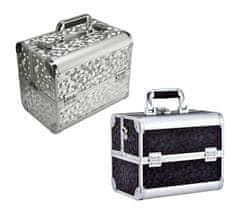 APT Kosmetický kufr - stříbrný se vzorem