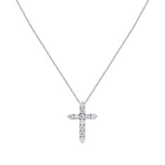 Morellato Stylový stříbrný náhrdelník s křížkem Large Cross Tesori SAIW116