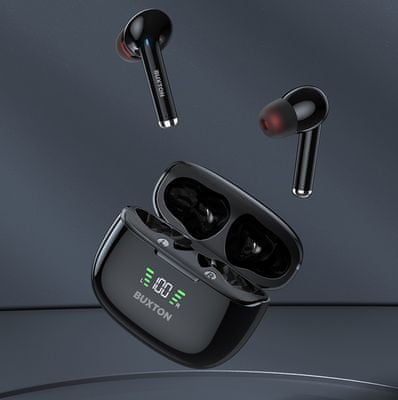  moderní bezdrátová sluchátka buxton btw 5800 bluetooth handsfree dotykové ovládání nabíjecí pouzdro odolná vodě 