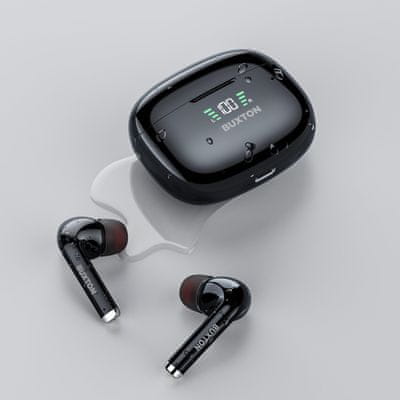  moderní bezdrátová sluchátka buxton btw 5800 bluetooth handsfree dotykové ovládání nabíjecí pouzdro odolná vodě 