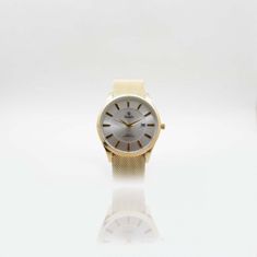 Slava Time Pánské zlaté hodinky SLAVA s ocelovým řemínkem SLAVA 10204/2