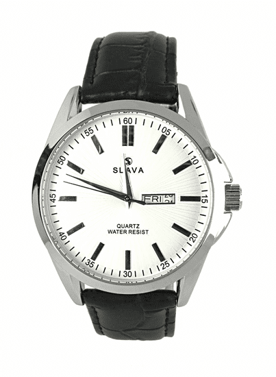 Slava Time Pánské elegantní hodinky SLAVA s děleným ciferníkem SLAVA 10078