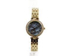 Slava Time Dámské zlaté hodinky SLAVA s perleťovým modrým ciferníkem SLAVA 10140