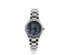 Slava Time Dámské modro-stříbrné hodinky SLAVA s kamínky SWAROVSKI na pouzdře SLAVA 10160