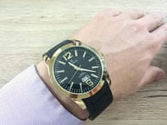 Slava Time Pánské černé hodinky SLAVA se silikonovým řemínkem SLAVA 10119