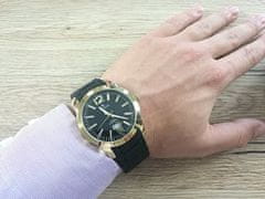 Slava Time Pánské černé hodinky SLAVA se silikonovým řemínkem SLAVA 10119